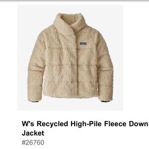 Patagonia Women’s Cream fleece down Jacket